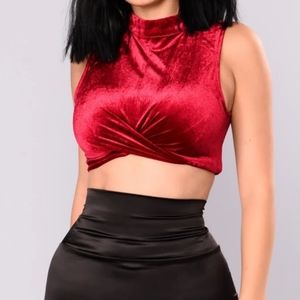 Velvet Crop Top